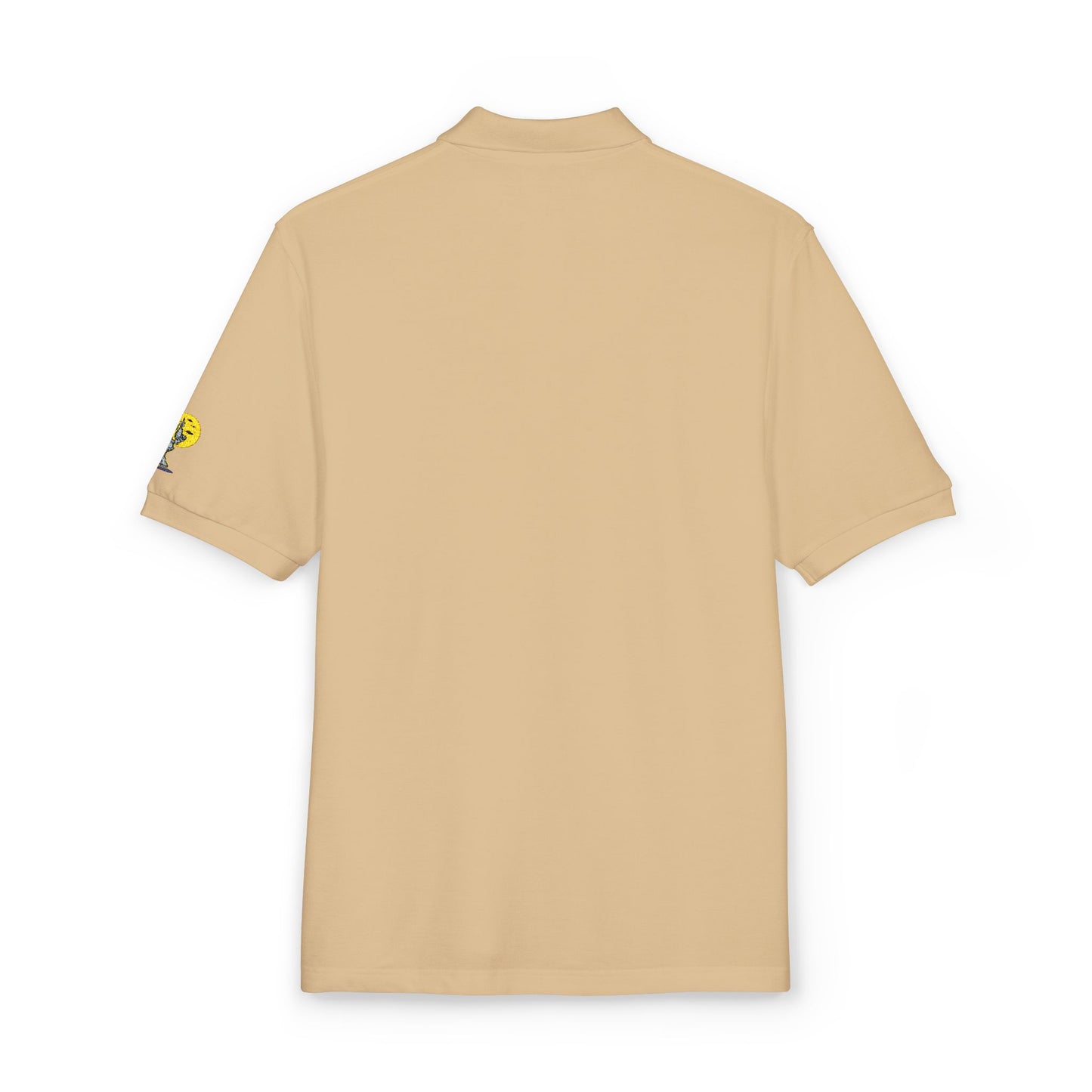 Embroidered Green Foliage Polo Shirt