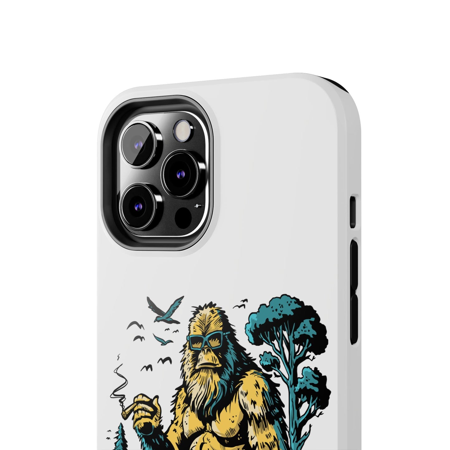 Bigfoot Chill Tough Phone Case — Retro Sasquatch with Boombox