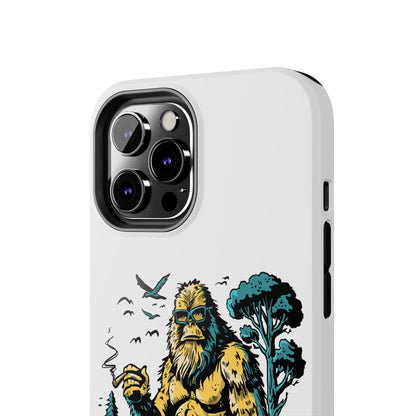 Bigfoot Chill Tough Phone Case — Retro Sasquatch with Boombox