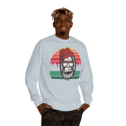 Retro Lumberjack Graphic Sweatshirt — "A.B.E" Eco Vibe Crewneck