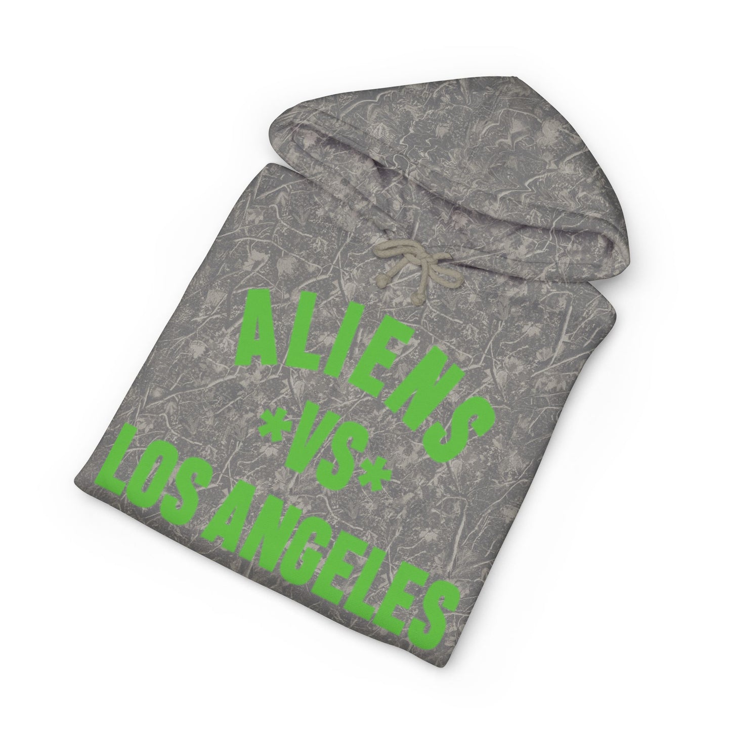 Aliens vs Los Angeles Hoodie — Retro Green Graphic Pullover