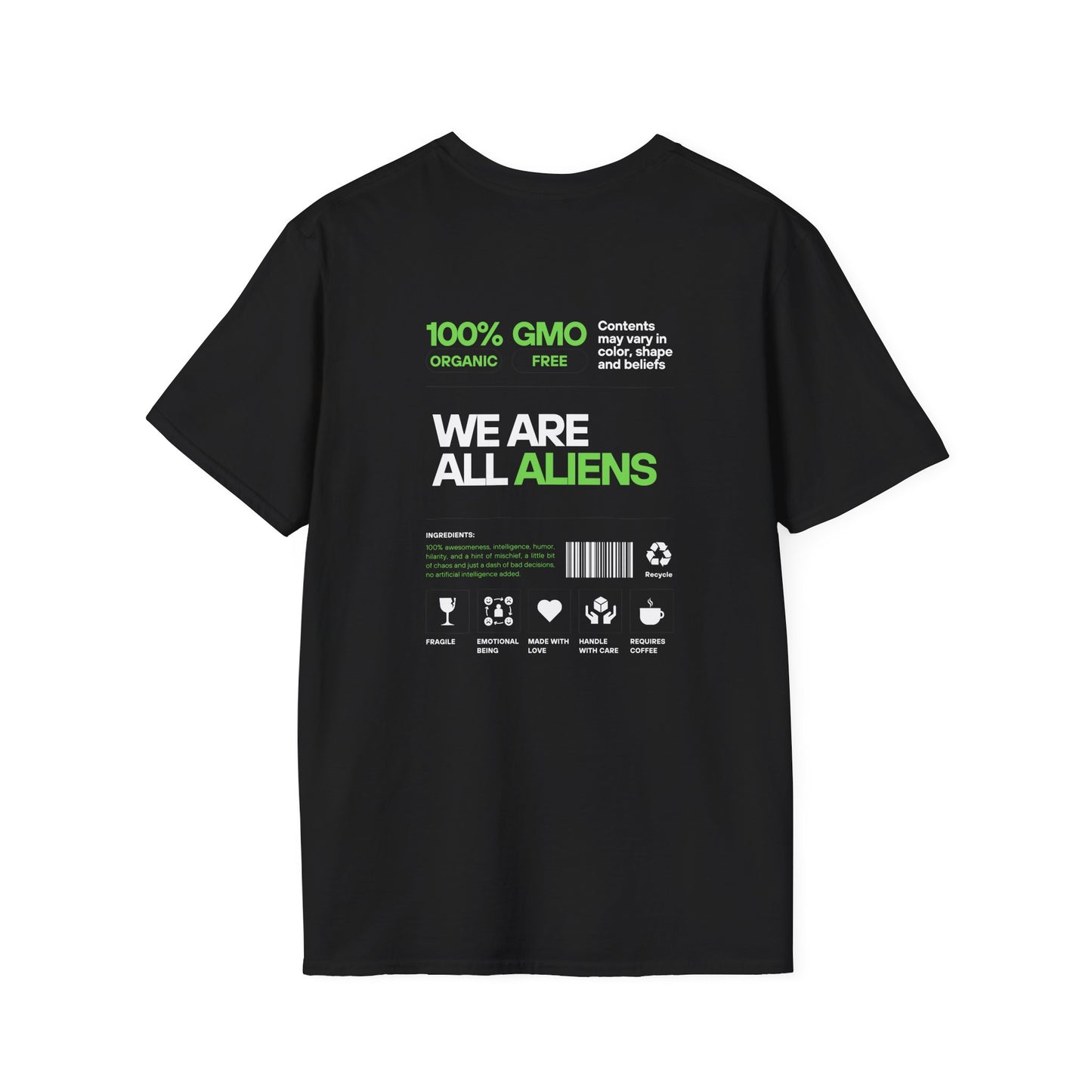 Aliens Built Earth T-Shirt — "We Are All Aliens" Graphic Tee