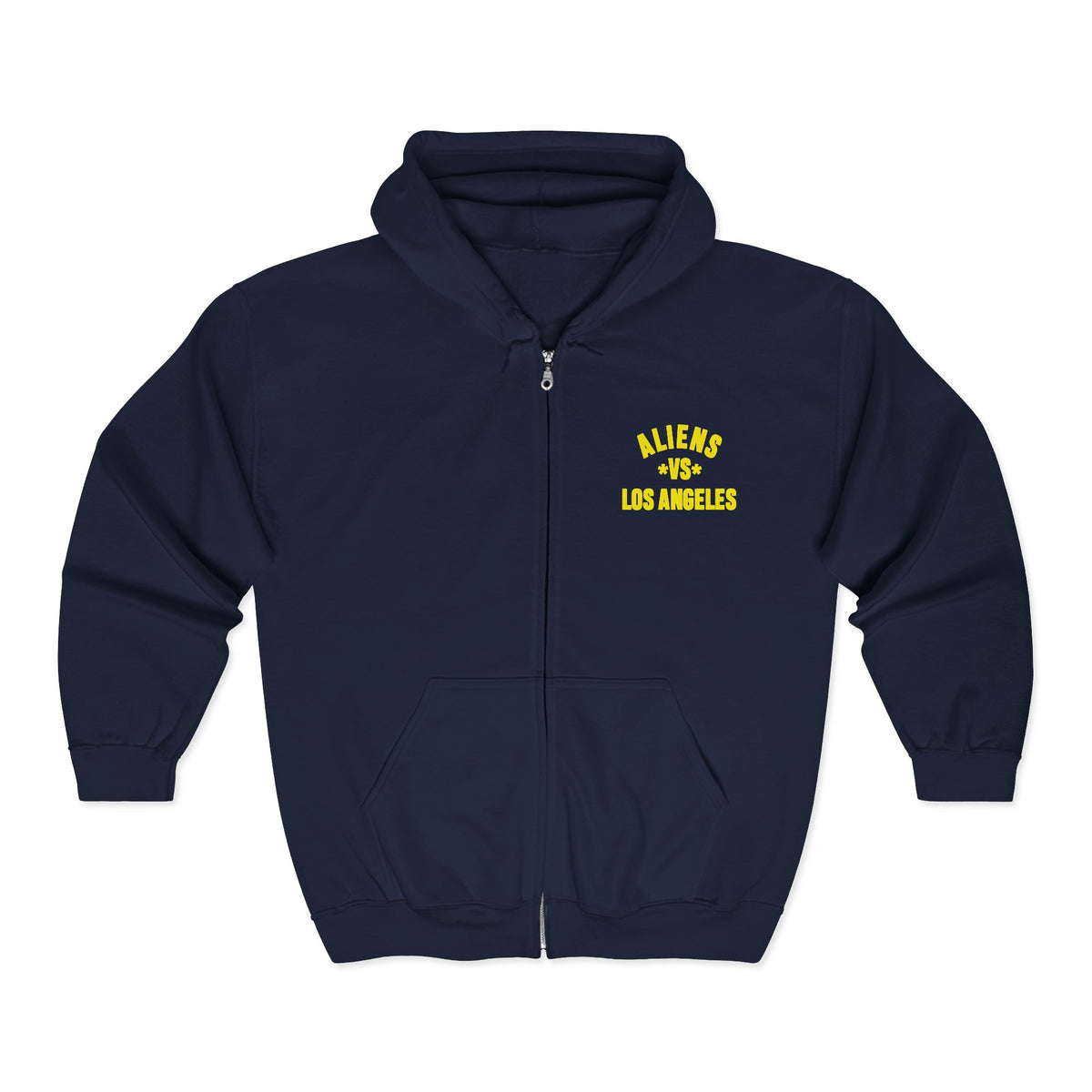 Los Angeles Palace Zip Hoodie — Yellow Arch Logo Full-Zip Sweatshirt