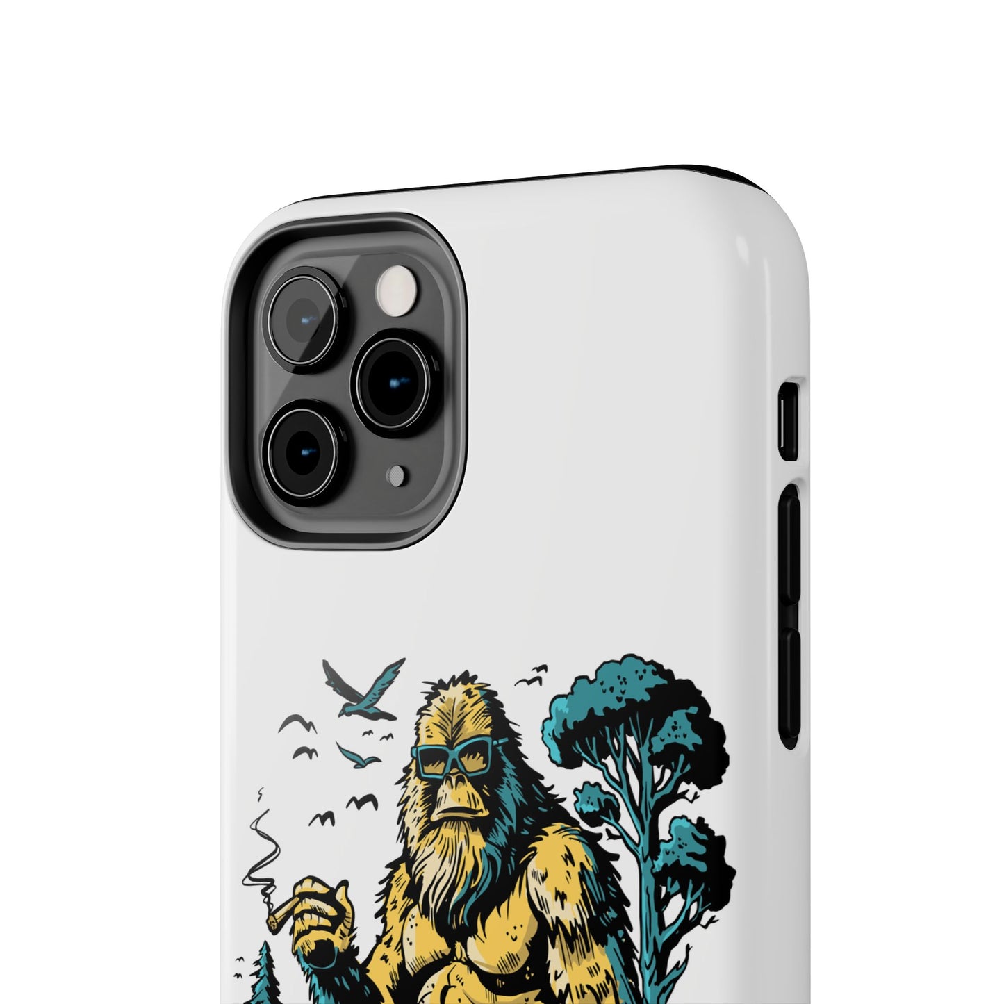 Bigfoot Chill Tough Phone Case — Retro Sasquatch with Boombox