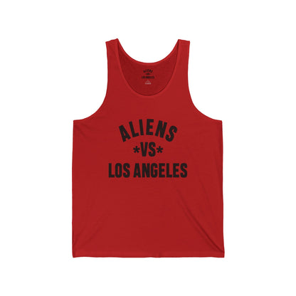Aliens vs Los Angeles Tank Top — Funny Retro Sci‑Fi City Pride Tank