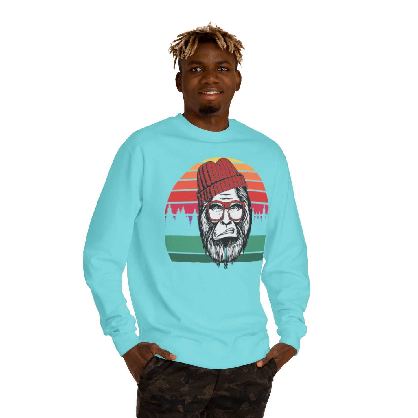 Retro Lumberjack Graphic Sweatshirt — "A.B.E" Eco Vibe Crewneck