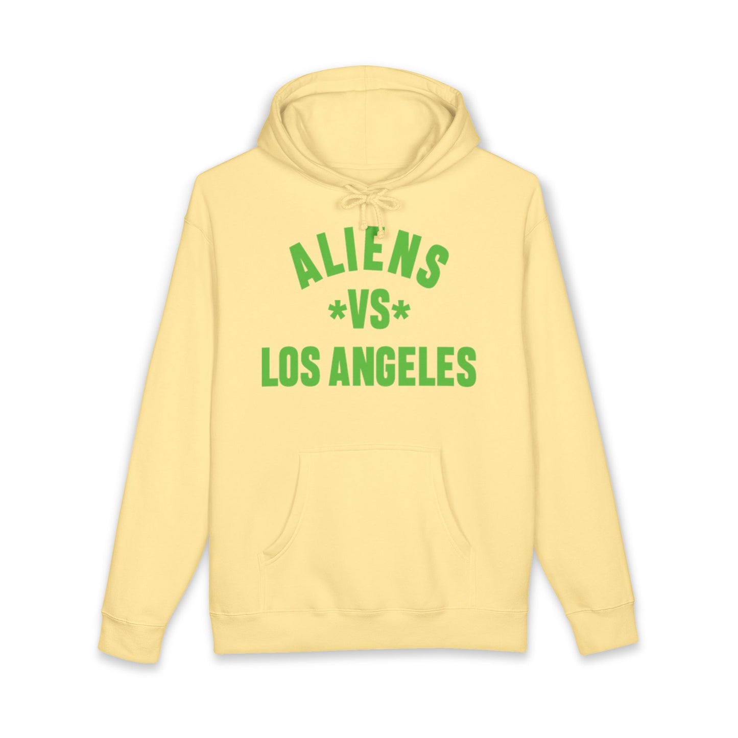 Aliens vs Los Angeles Hoodie — Retro Green Graphic Pullover