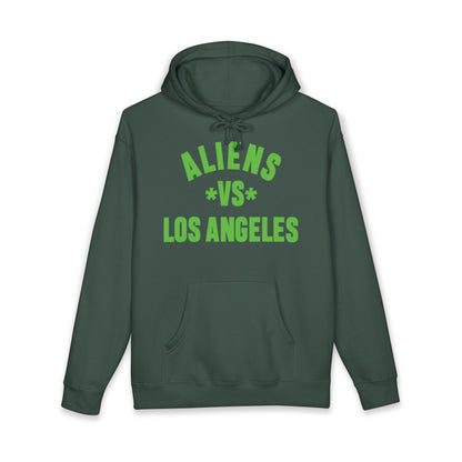 Aliens vs Los Angeles Hoodie — Retro Green Graphic Pullover