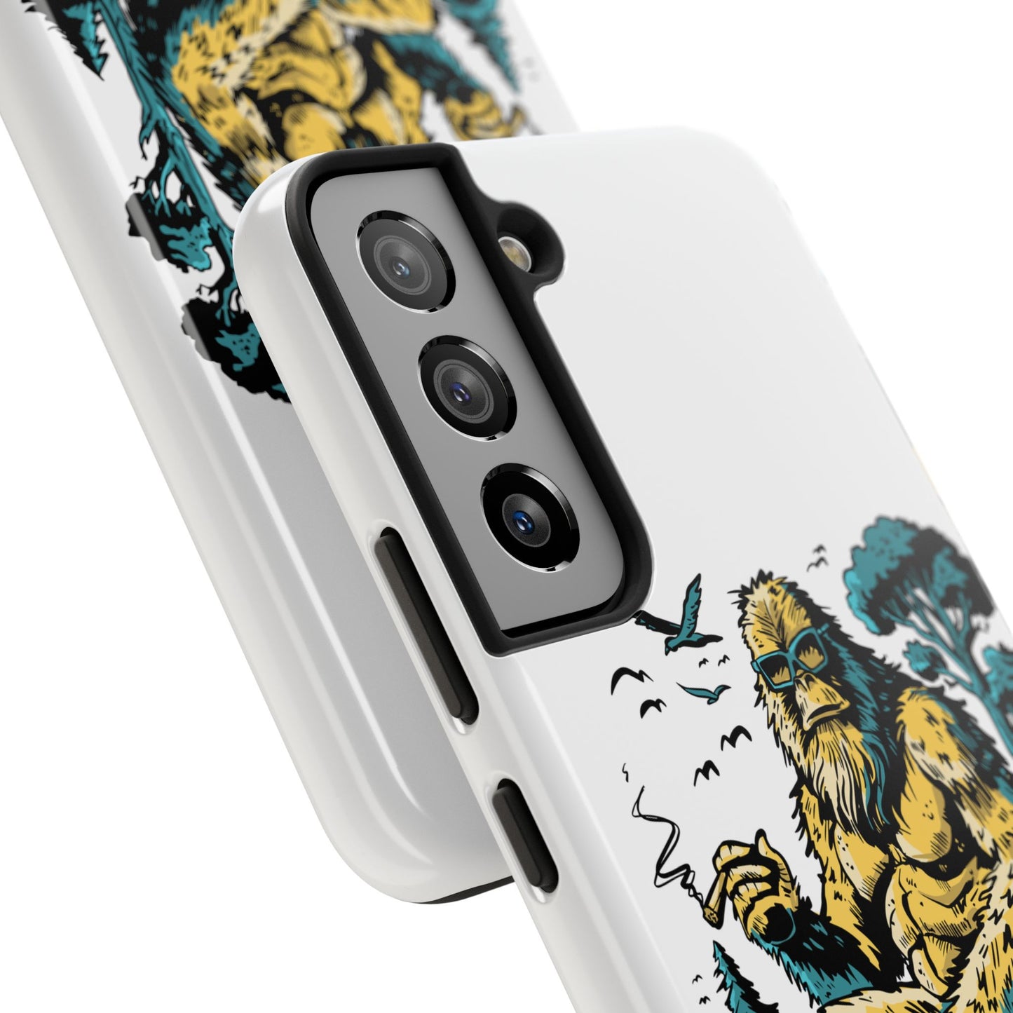 Bigfoot Chill Tough Phone Case — Retro Sasquatch with Boombox