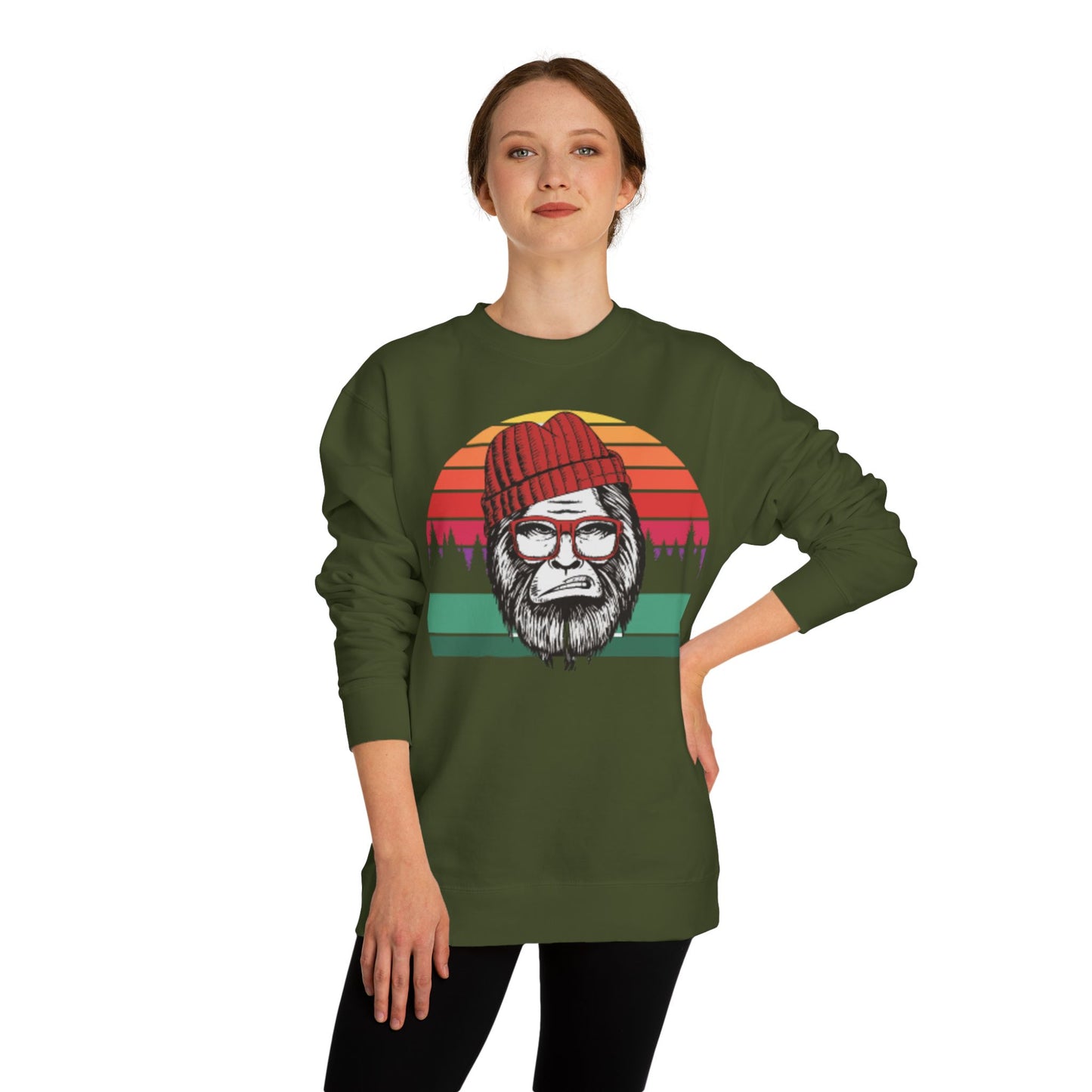 Retro Lumberjack Graphic Sweatshirt — "A.B.E" Eco Vibe Crewneck