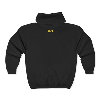 Los Angeles Palace Zip Hoodie — Yellow Arch Logo Full-Zip Sweatshirt
