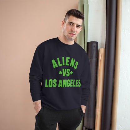 Aliens vs Los Angeles Sweatshirt — Retro Green Graphic Crewneck