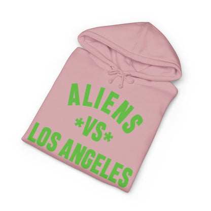 Aliens vs Los Angeles Hoodie — Retro Green Graphic Pullover