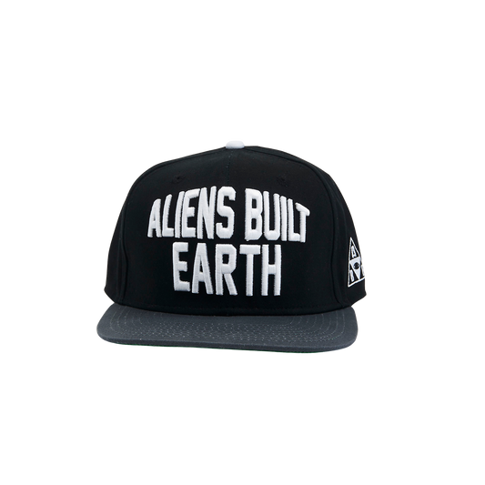 Aliens Built Earth Big Text snapback