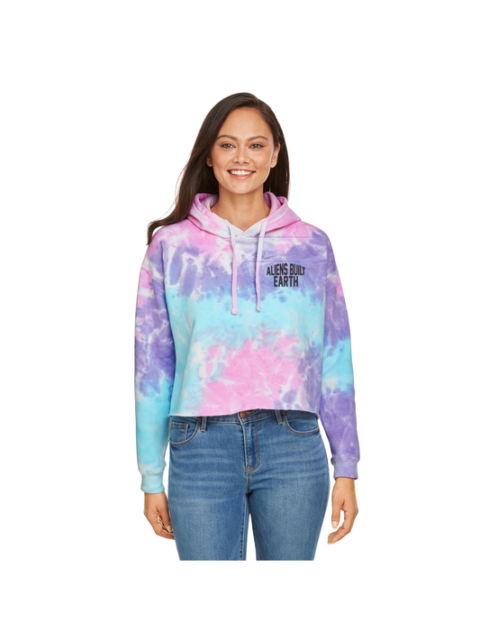 A.B.E Womens Tye Dye Cropped Hoodies