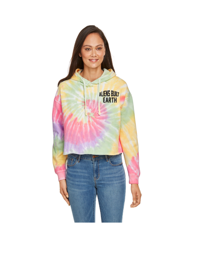 A.B.E Womens Tye Dye Cropped Hoodies
