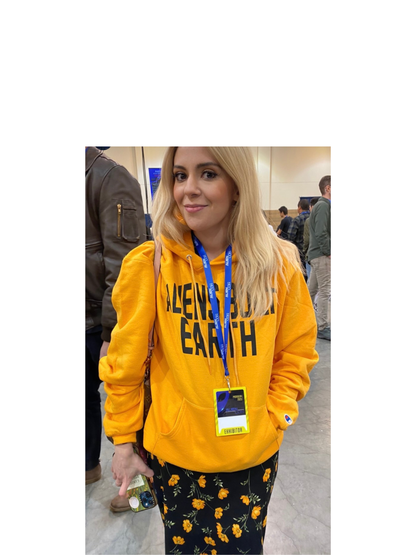 Aliens.Built.Earth Champion yellow hoodie