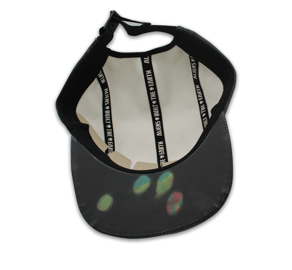 Thermal temperature color change 5 panel faux leather hat