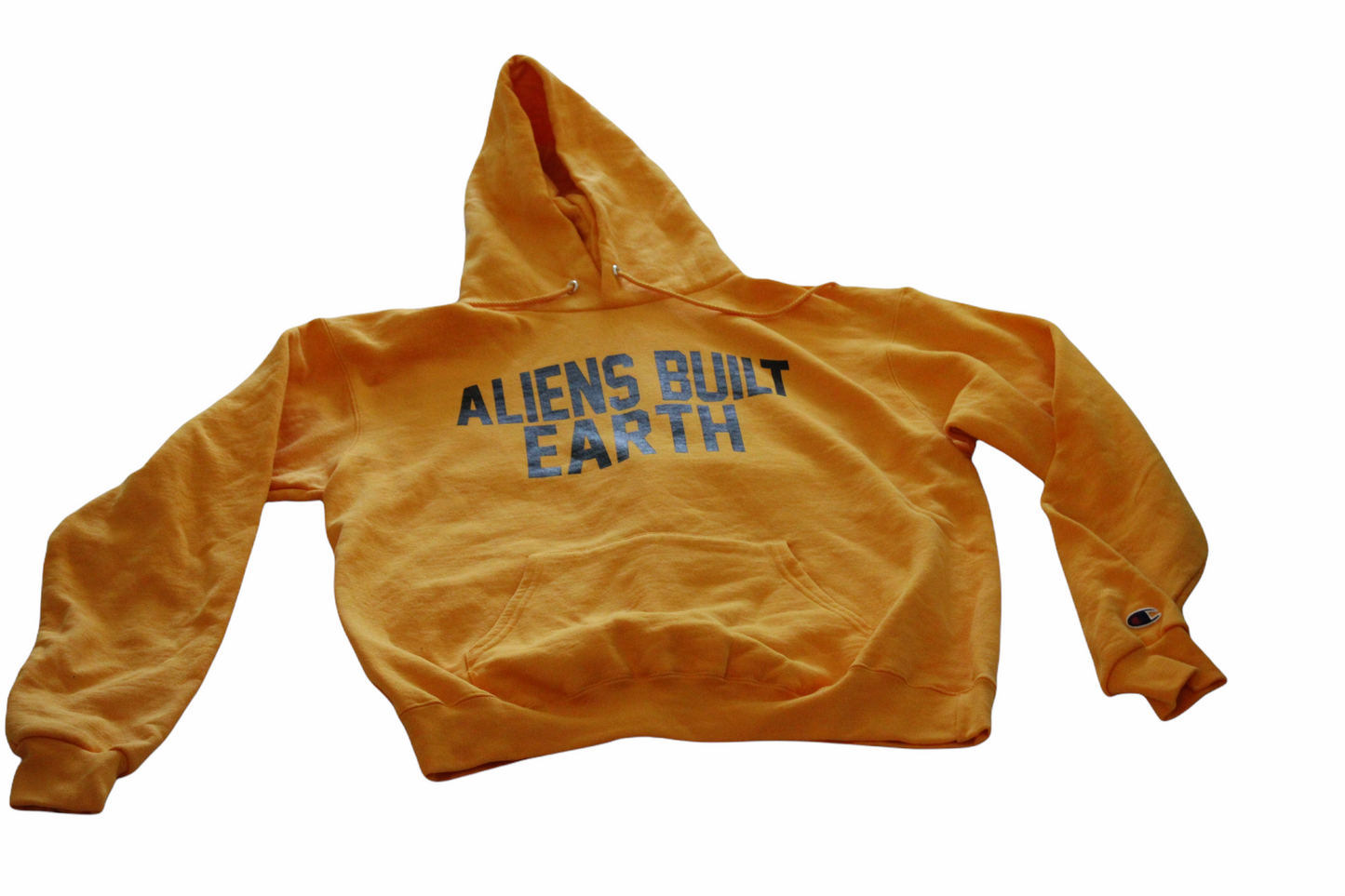 Aliens.Built.Earth Champion yellow hoodie